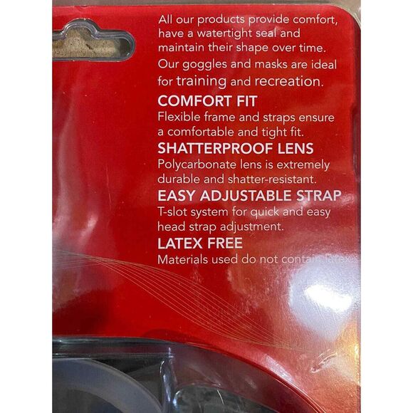 OFFICIAL LIFEGUARD ADULT DIVING MASK & Googles Combo LATEX FREE - Picture 4 of 7